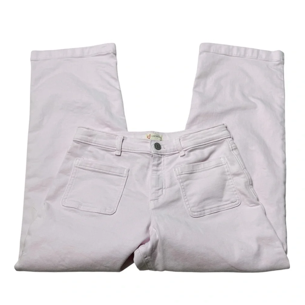 J.Crew Crewcuts Girl's Pink Patch-pocket Wide Leg Jeans Size 14